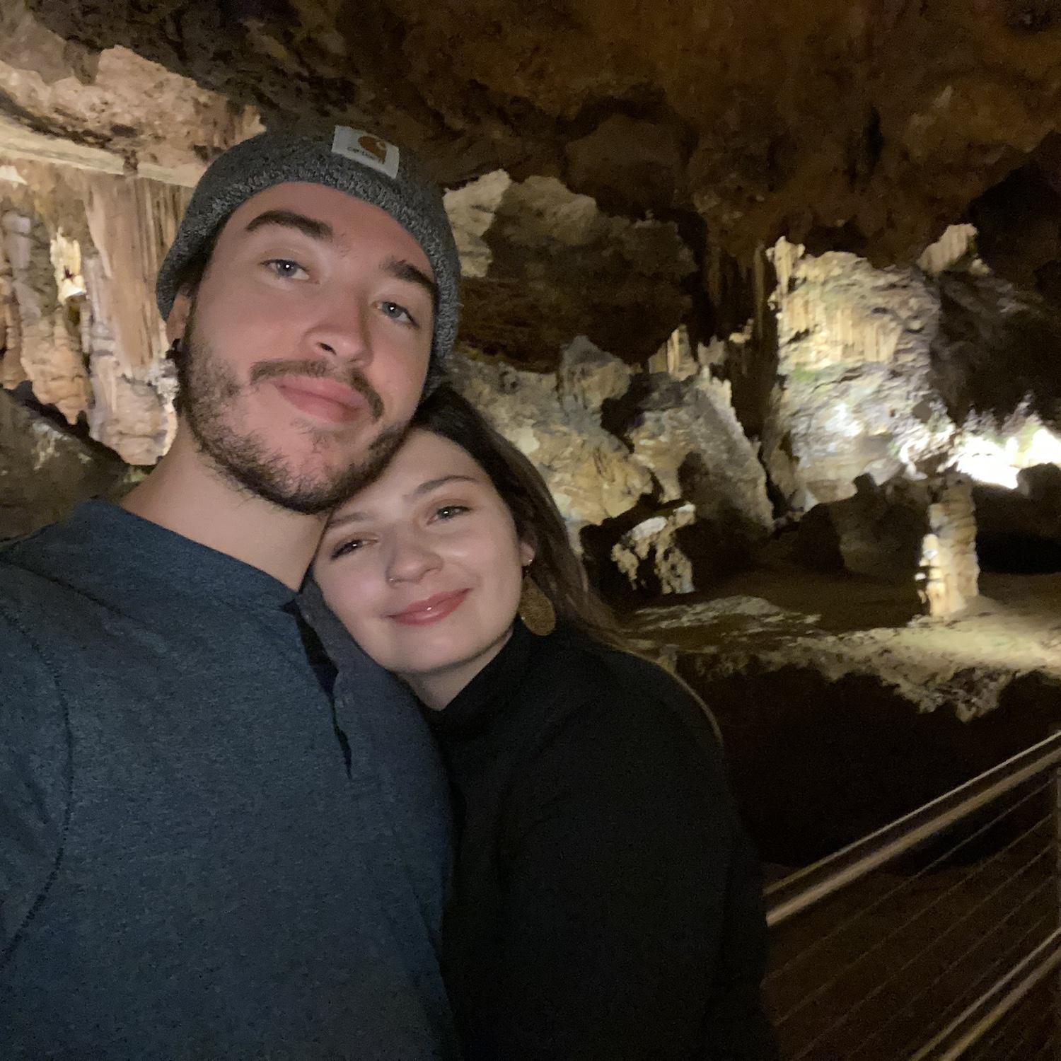Exploring the caverns in Virginia together!