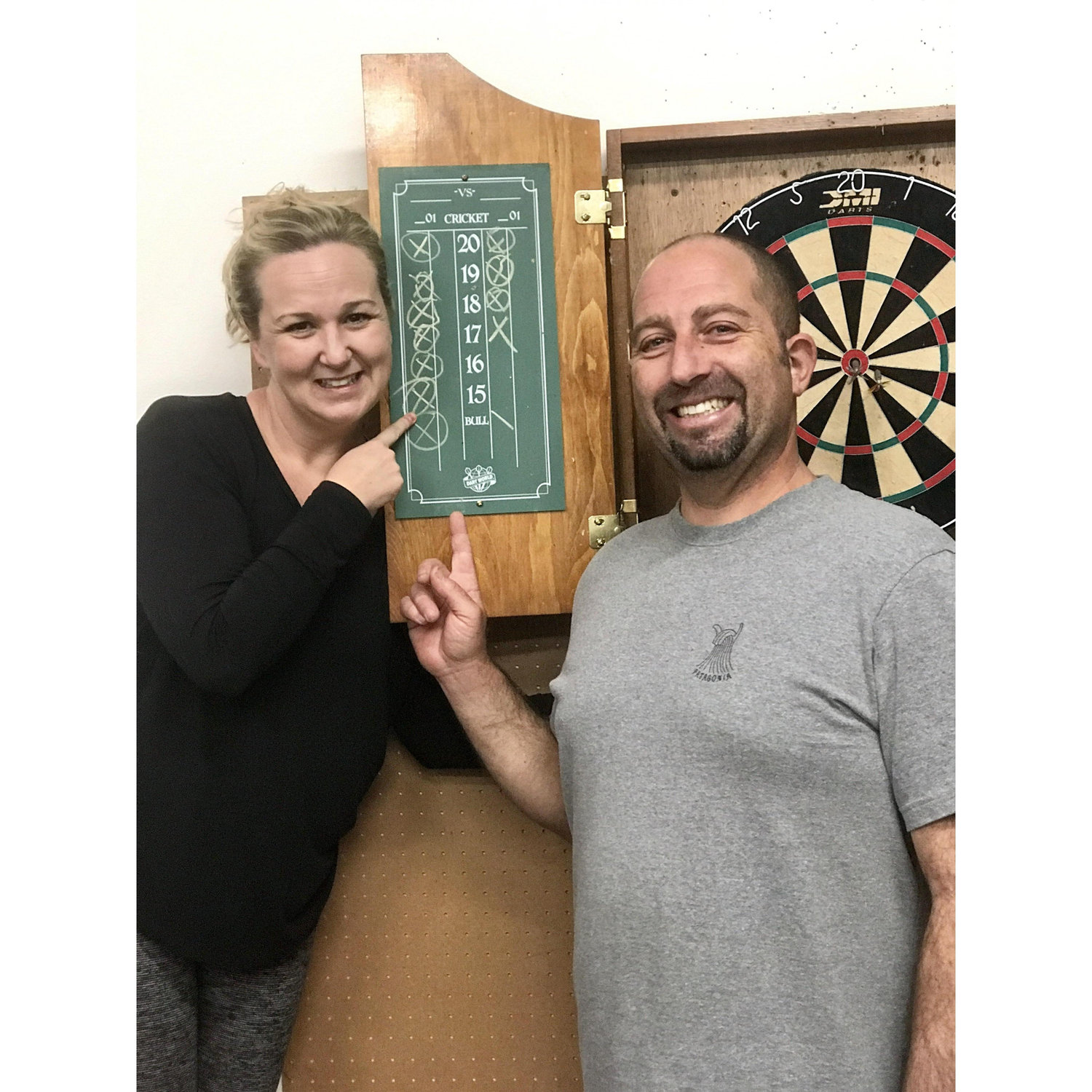 We make a good (dart) team! We kicked butt at Cricket! 🎯