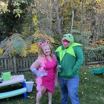 Kermit and Ms. Piggy for Halloween!