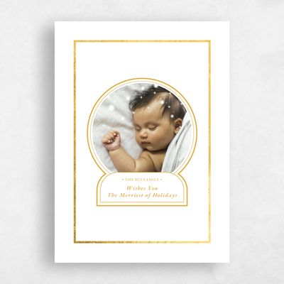 White Standard Holiday Card - Colima Foil
