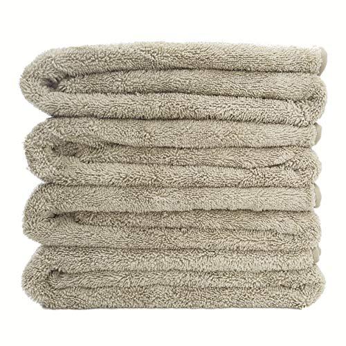 Polyte Quick Dry Lint Free Microfiber Bath Towel, 57 x 30 in, Set of 4 (Beige)