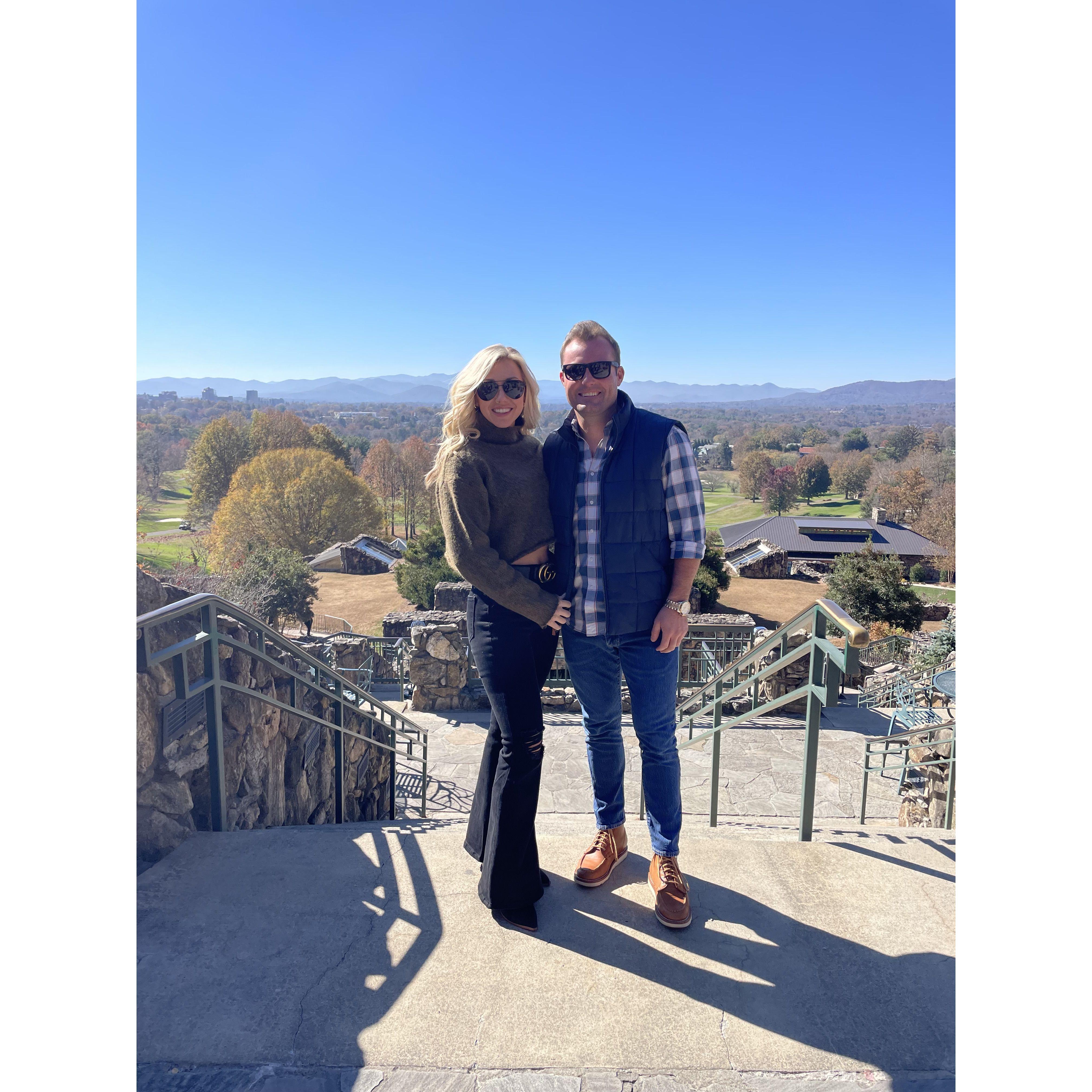 Our first photo together. A great weekend in Asheville :)