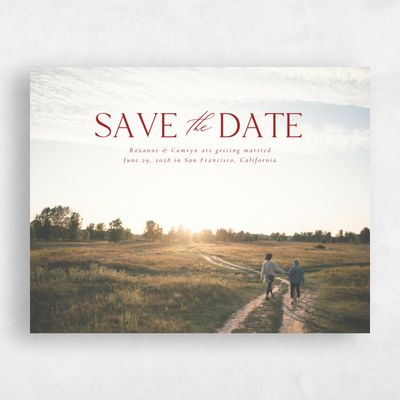 Burnt Orange Wedding Save the Date - Velarde Photo