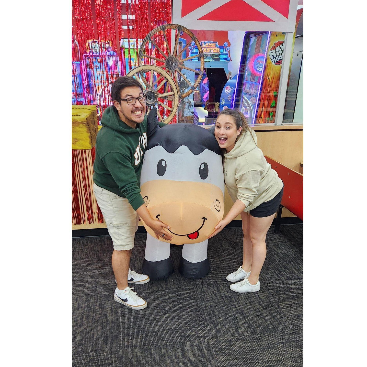At our favorite fine dining eatery: Peter Piper Pizza :D