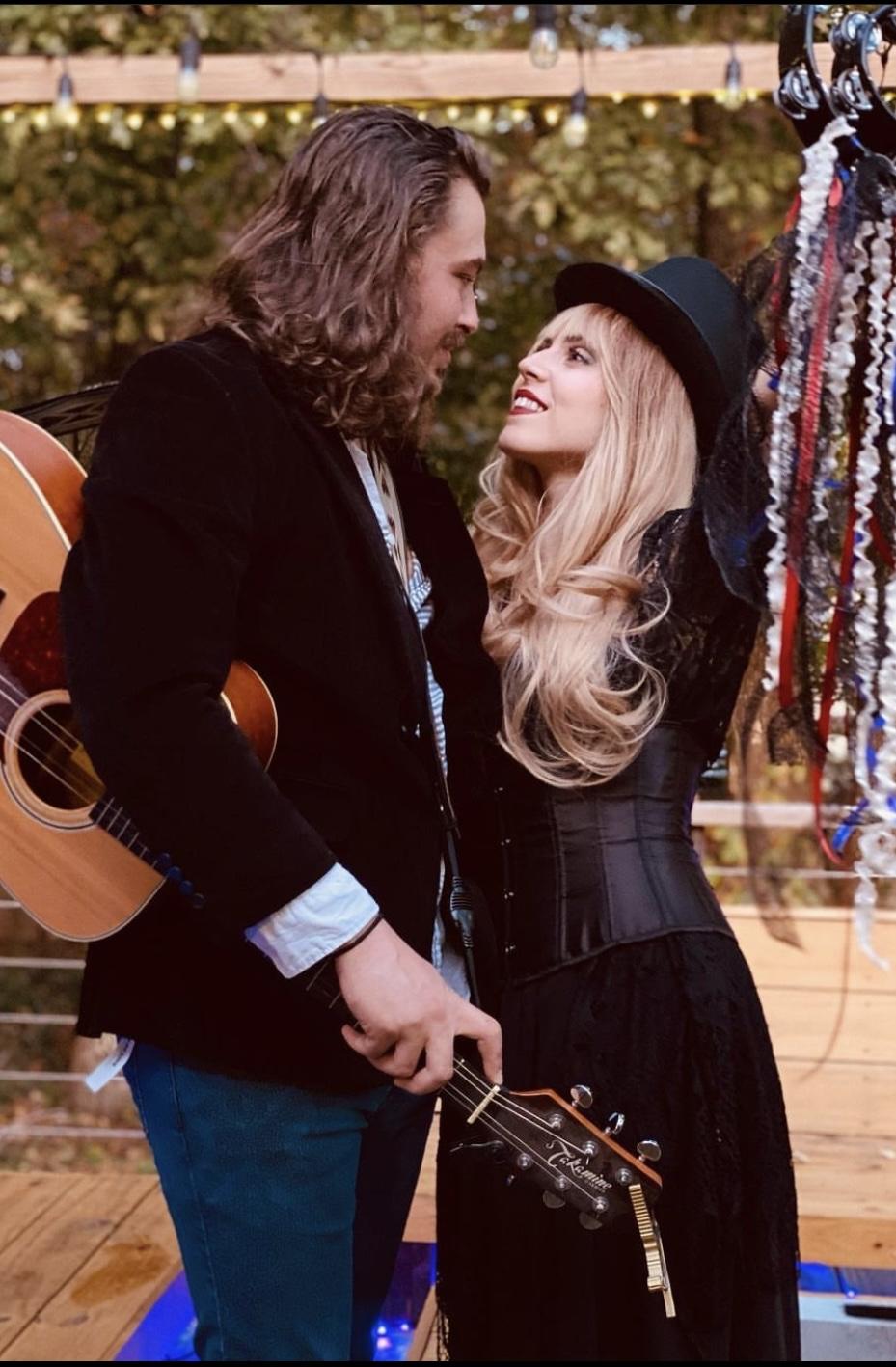 Stevie Nicks and Lindsey Buckingham Halloween costume 2021.