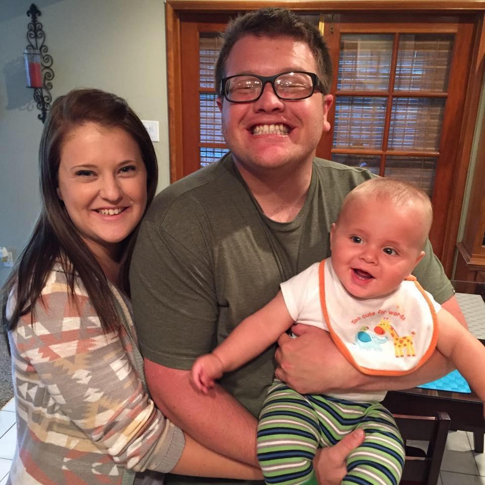 Hanging with baby Reece, 2015.