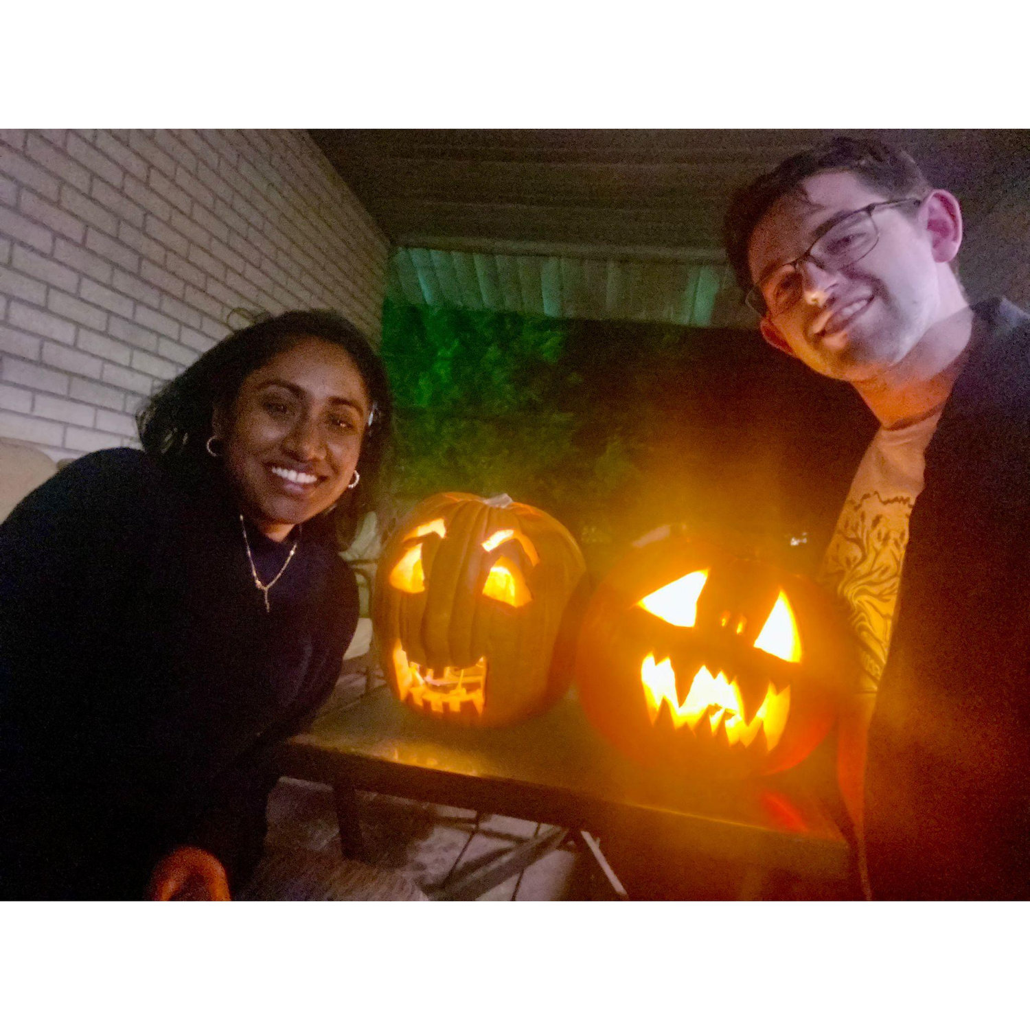 Fazina's First Time Carving Pumkins