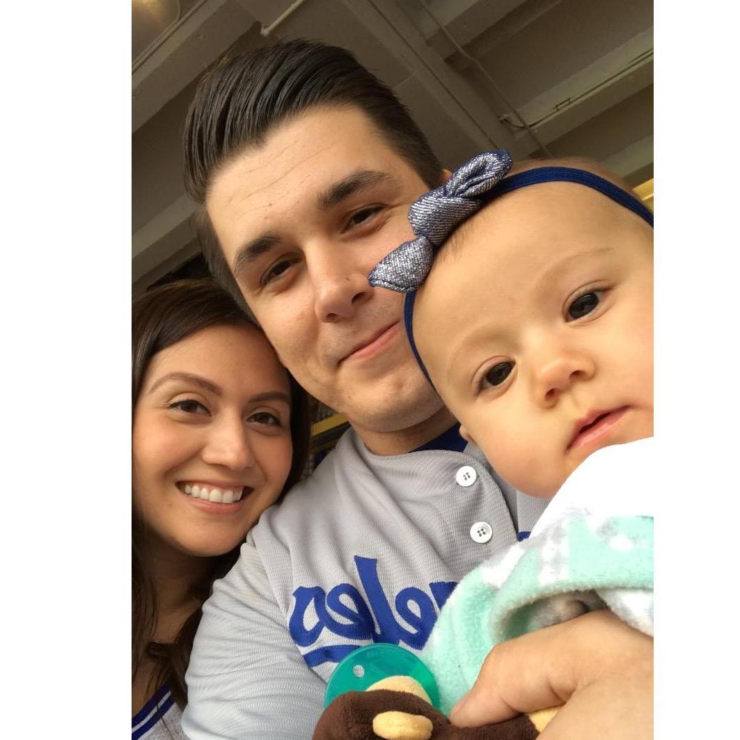 Emily's 1st Baseball game... Go Dodgers!
