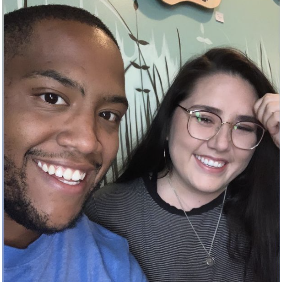 Our first picture together. Kalista was so nervous but so excited -- just look at that face!
