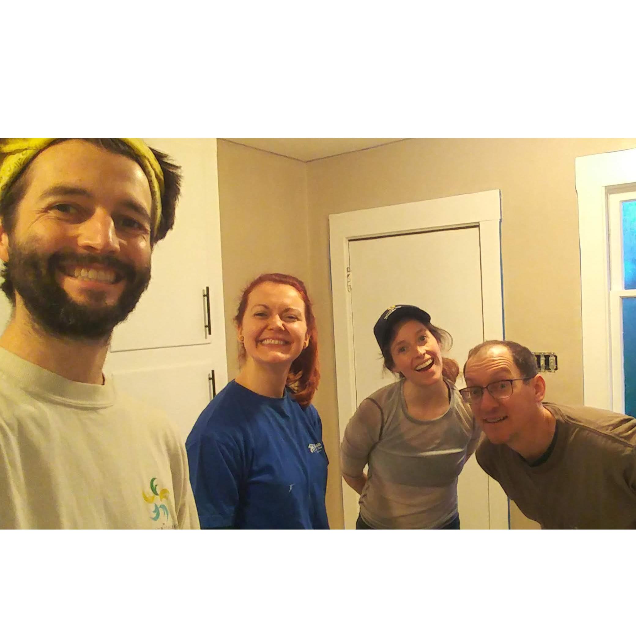Helpin' the sis and her beau paint their kitchen