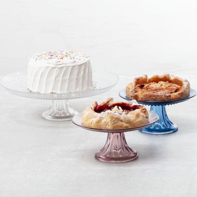 Jupiter Beaded Glass Cake Stand