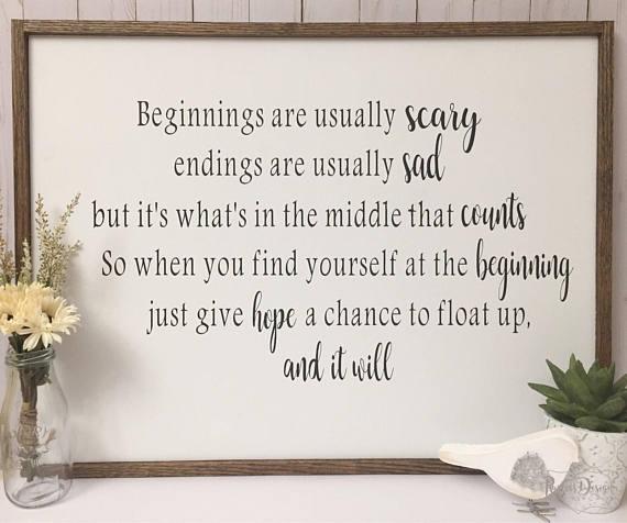 Rustic Wood Sign, Hope Floats sign, movie quote sign, wooden sign, farmhouse decor, rustic home decor, wall hangings, wall decor, wood