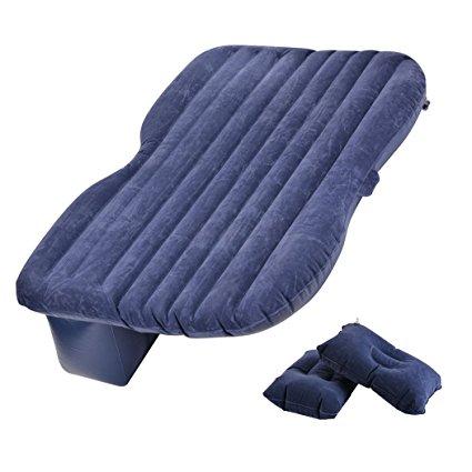 Ancheer Multifunctional Inflatable Car Mattress, Car Inflation Bed, Travel Air Bed Camping Car Back Seat , Extra Mattress,with Repair Pad, Air Pump For Travel