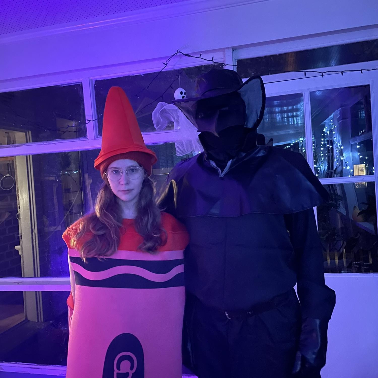 And dressing up as a Plague Doctor and Crayon