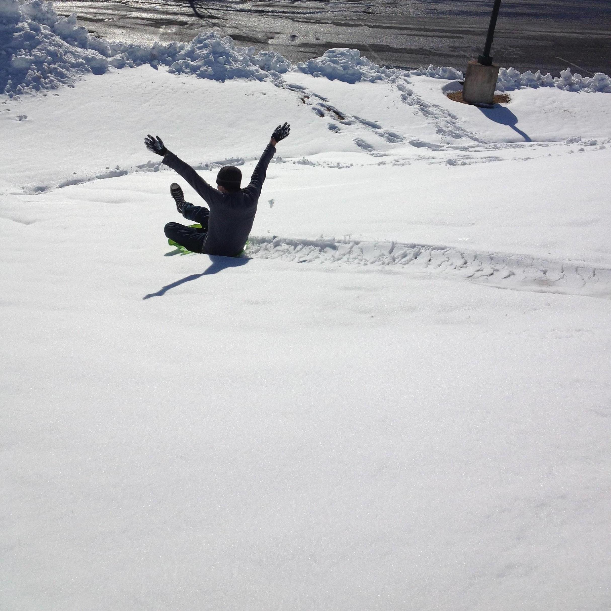 Valentine's Day sledding in Harrisonburg, VA. 02.14.2014