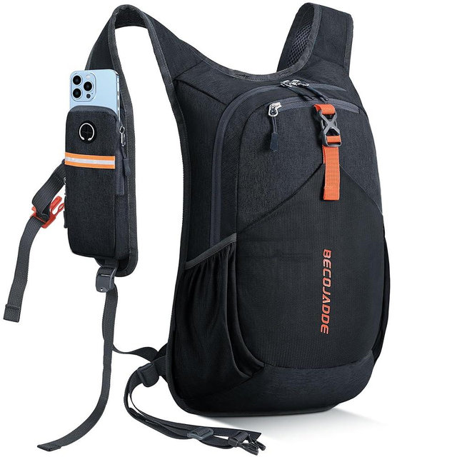 BECOJADDE 20L Small Hiking Backpack for Men Women Foldable Packable Back Pack Ultralight Hiking Daypack for Travel Camping Outdoor, Black