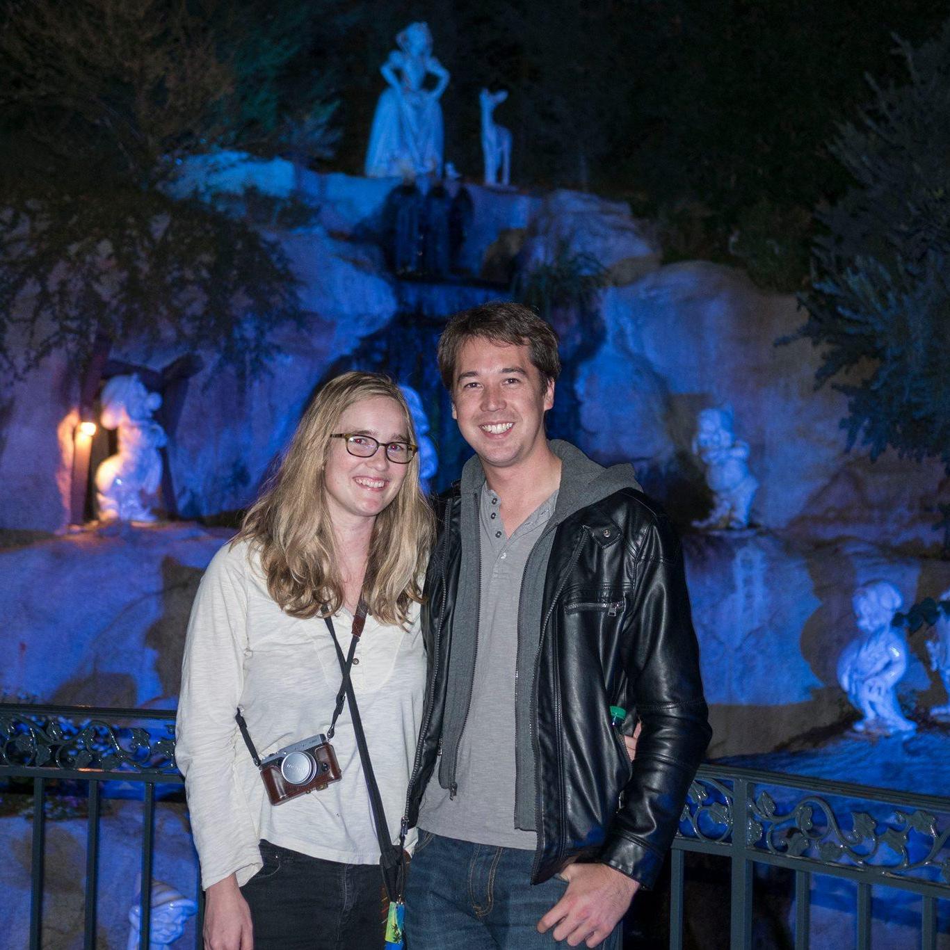 On one of our many Disneyland visits, Cameron seemed especially connected to one of their favorite spots. Little did Sarah know he would pop the question, just a minute before this picture.