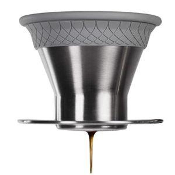 ESPRO - BLOOM Pour Over Coffee Brewer Set - Durable Thermal Brushed Stainless Steel Sleeve, Dual Filter Mode with Patented Micro-Filter and 10 Paper Filters, Makes Coffee in 2 Mins