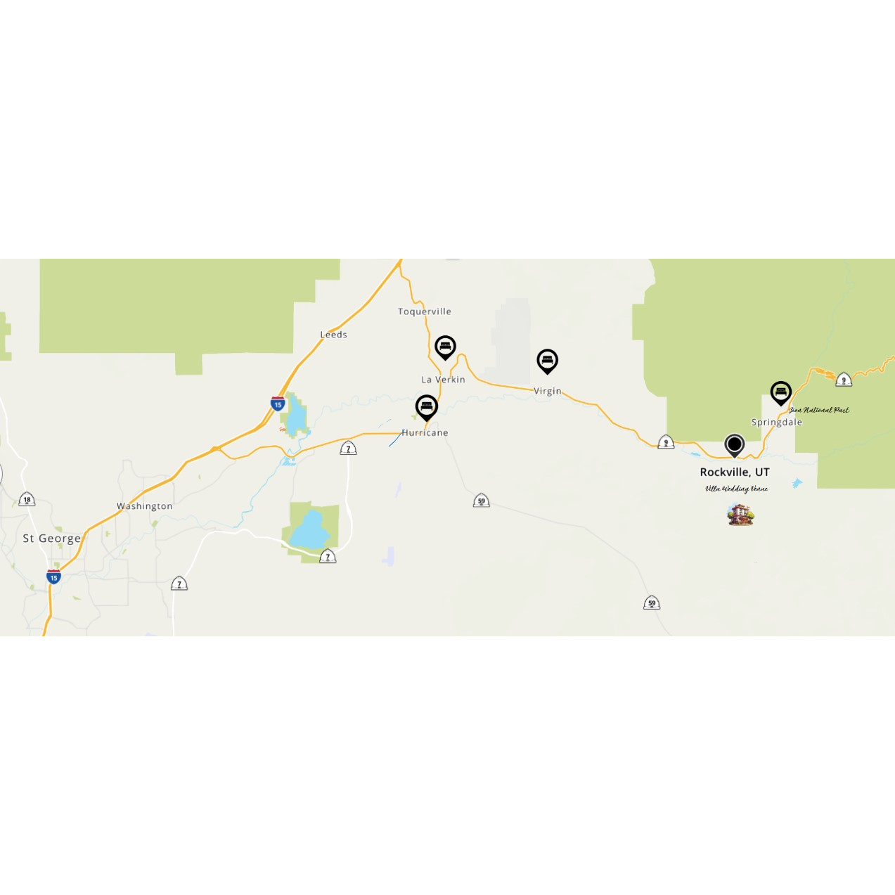 Map of Area as reference for lodging