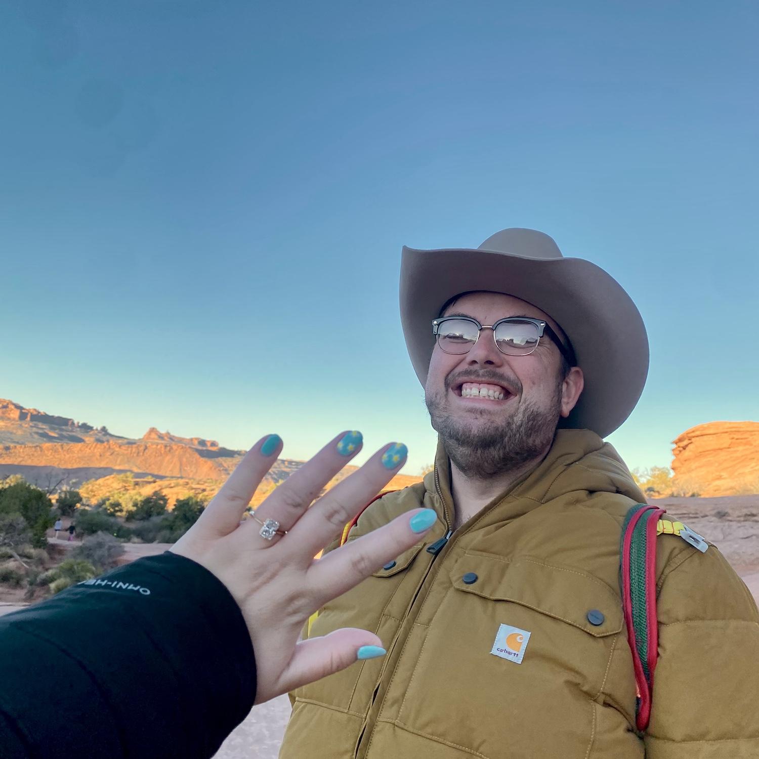 Moments after Brandon asked Kate to spend every sunrise together (and of course she said Y E S!)