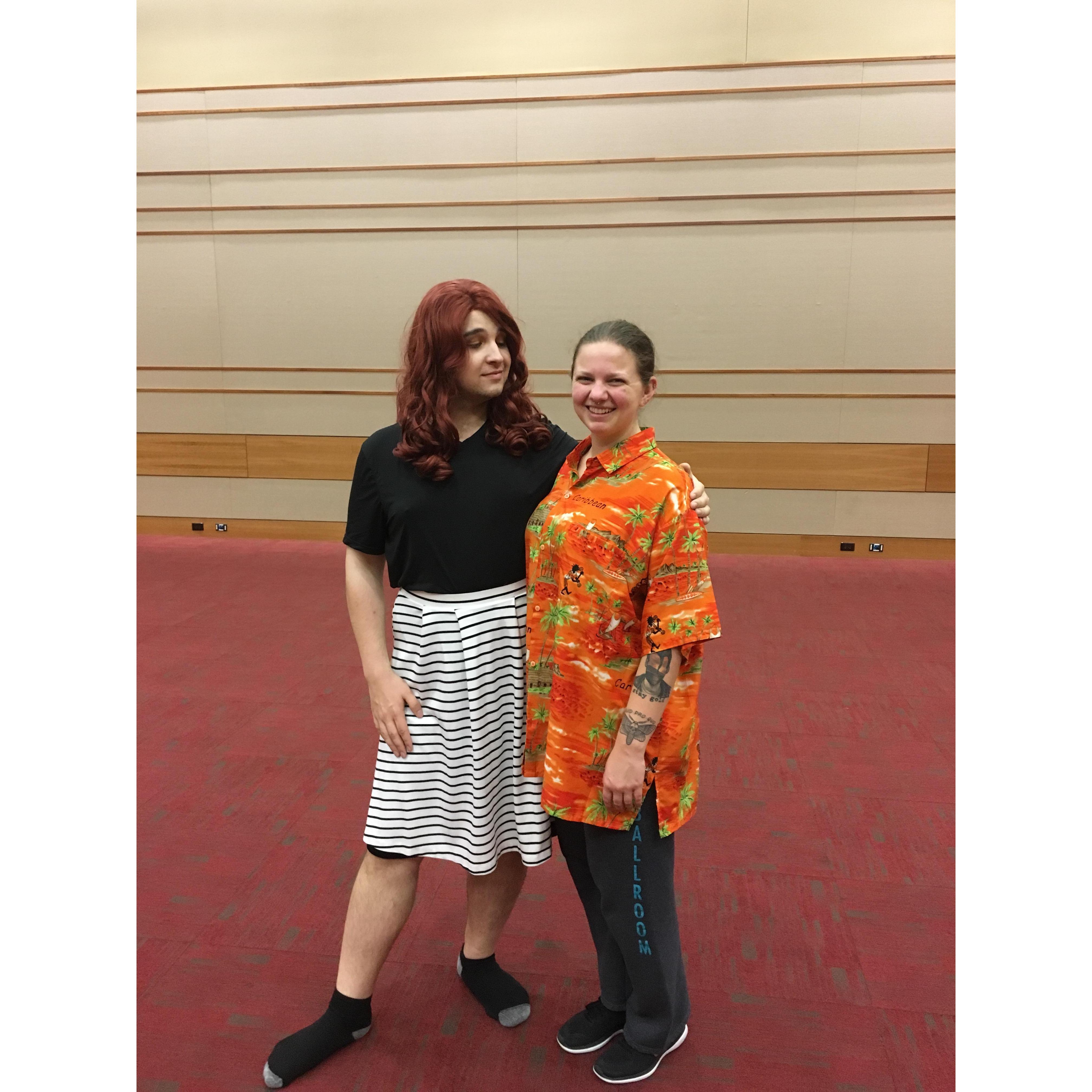 Dressing as each other for Halloween