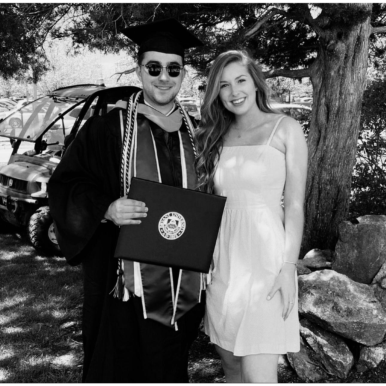 William's graduation from Bryant University.