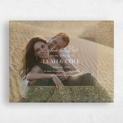 White Wedding Save the Date - Isolde Photo Foil