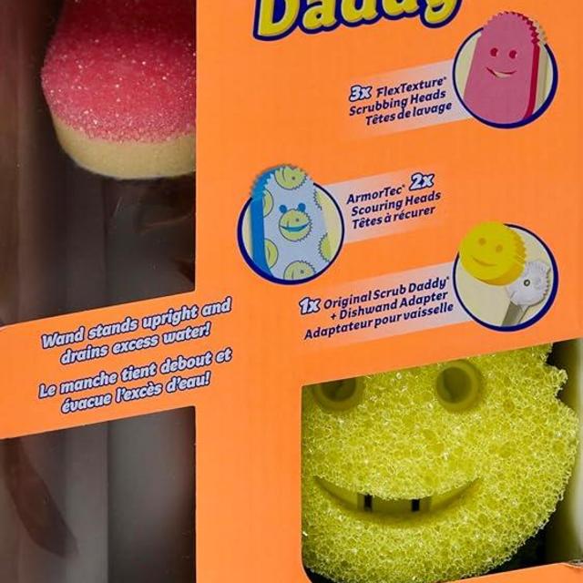 Scrub Daddy Dish Daddy Soap Dispensing Dish Wand Sponge, Combo Pack