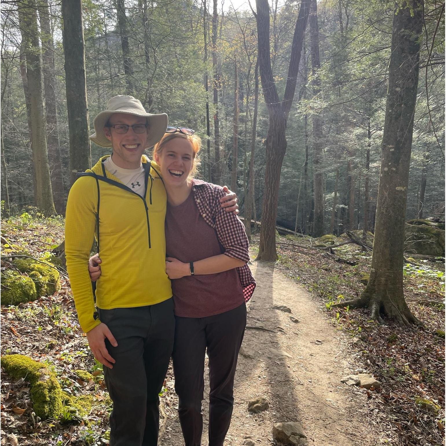 Our favorite and FIRST picture together, taken by the one and only Genna Galura. Our first climbing trip to Red River Gorge as a couple with our homies. Another one of our most precious memories.
