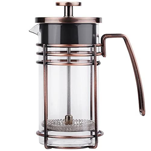 ZaKura French Press Coffee Maker, Tea Maker, Stainless Steel Filter, 12 Ounce/0.35 Liter, Copper