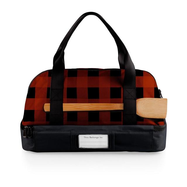 Oniva by Picnic Time Red Plaid Potluck Casserole Tote