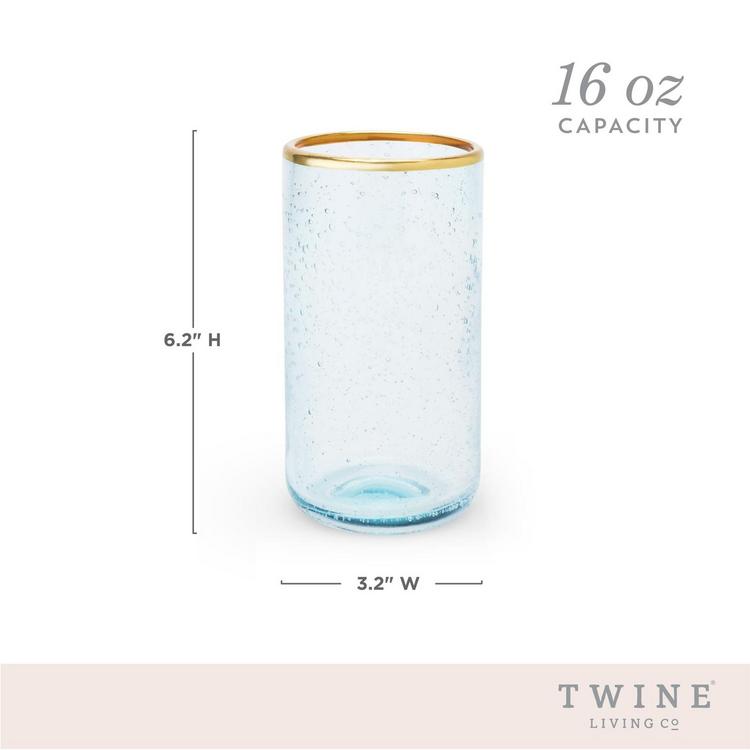 Twine Gilded Glass Tumbler, Set of 2