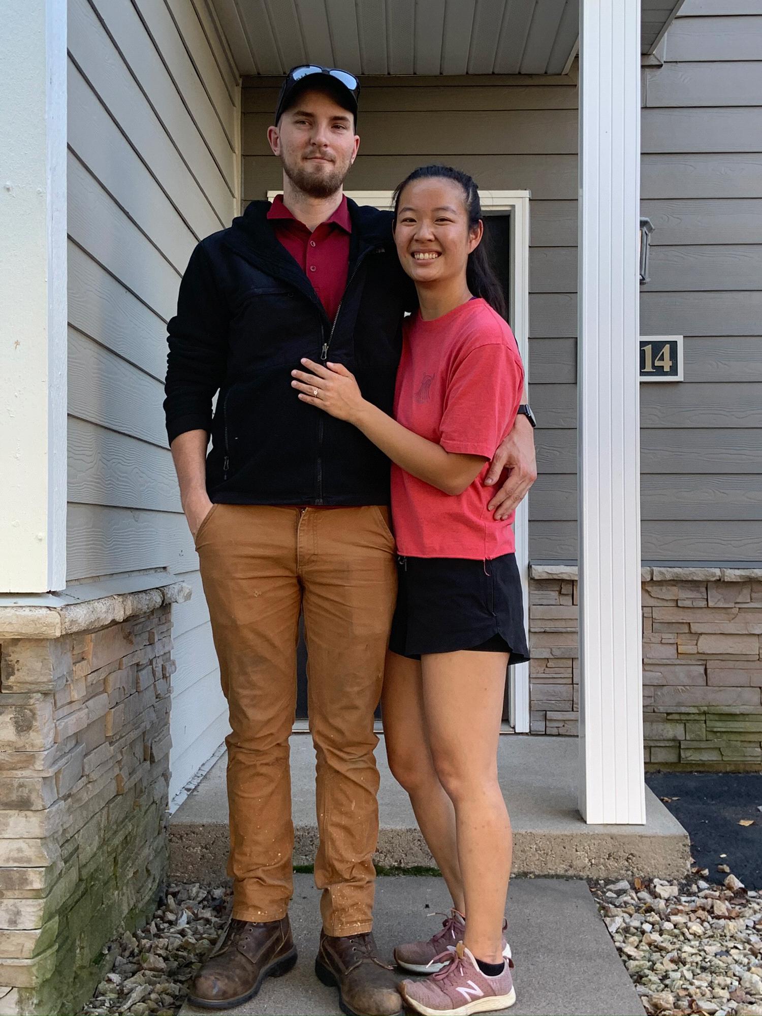 Natalie and Tevin after they just got engaged!