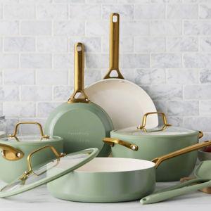 Reserve Pro Ceramic Nonstick 10-Piece Cookware Set | Sage