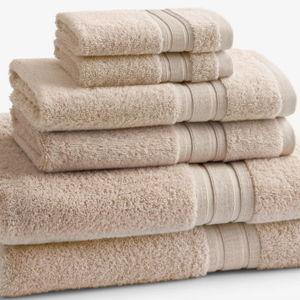 Turkish Cotton Bath Towel 6 pc Set- Jute