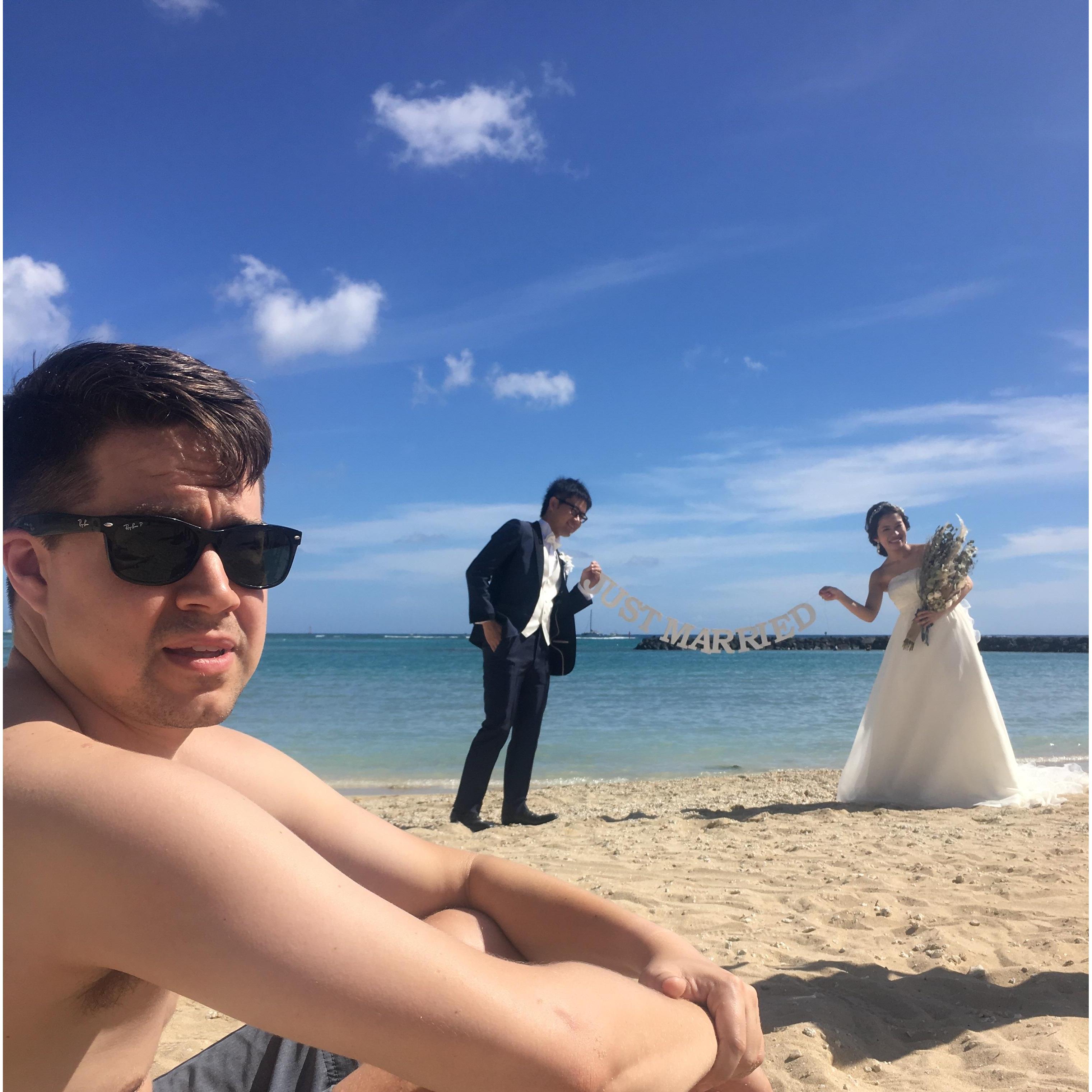 Nate was their best man