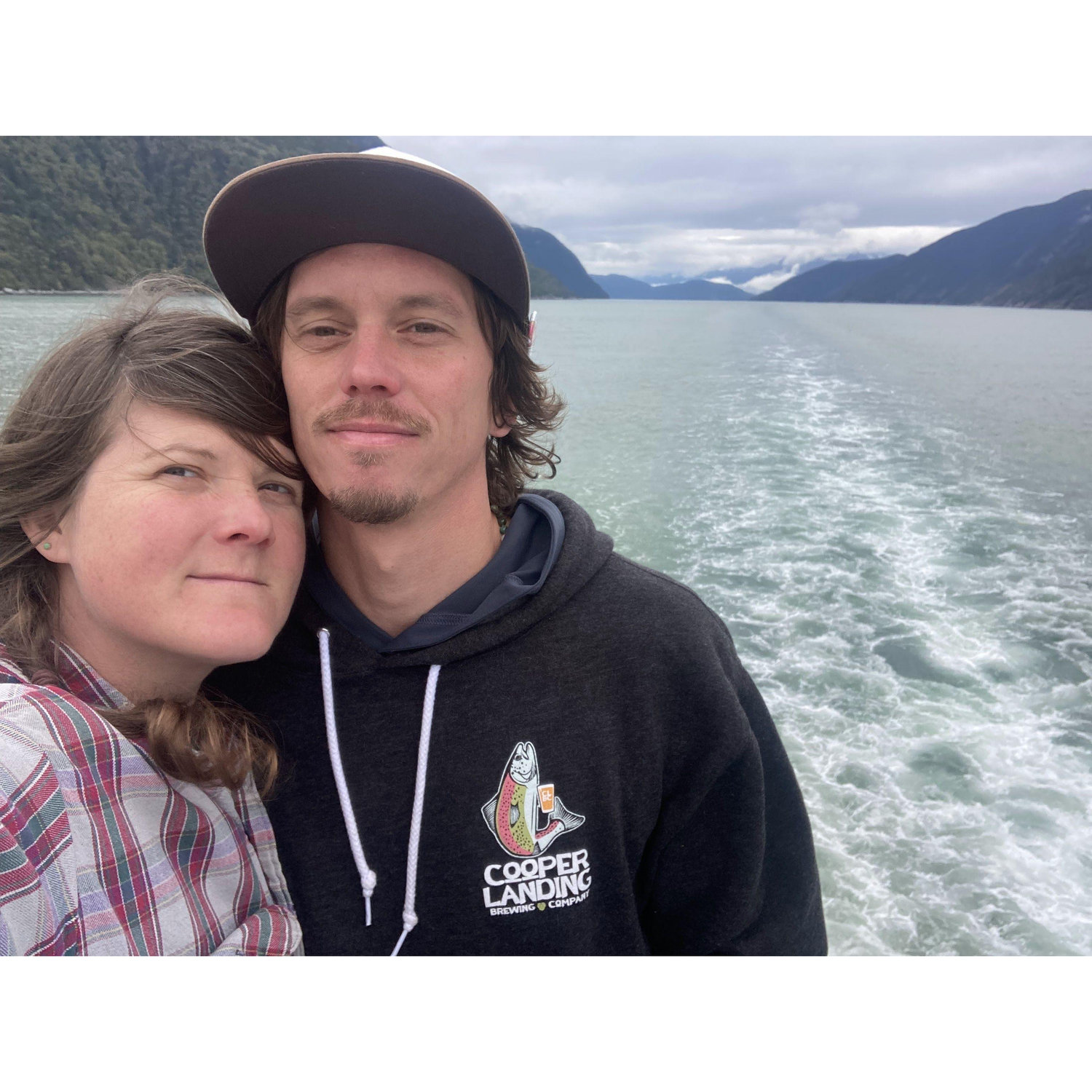 On the ferry from Haines to Skagway Alaska