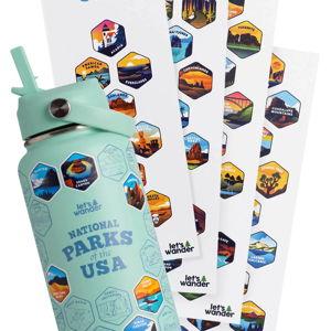 Lets Wander™ National Parks Water Bottle + Stickers