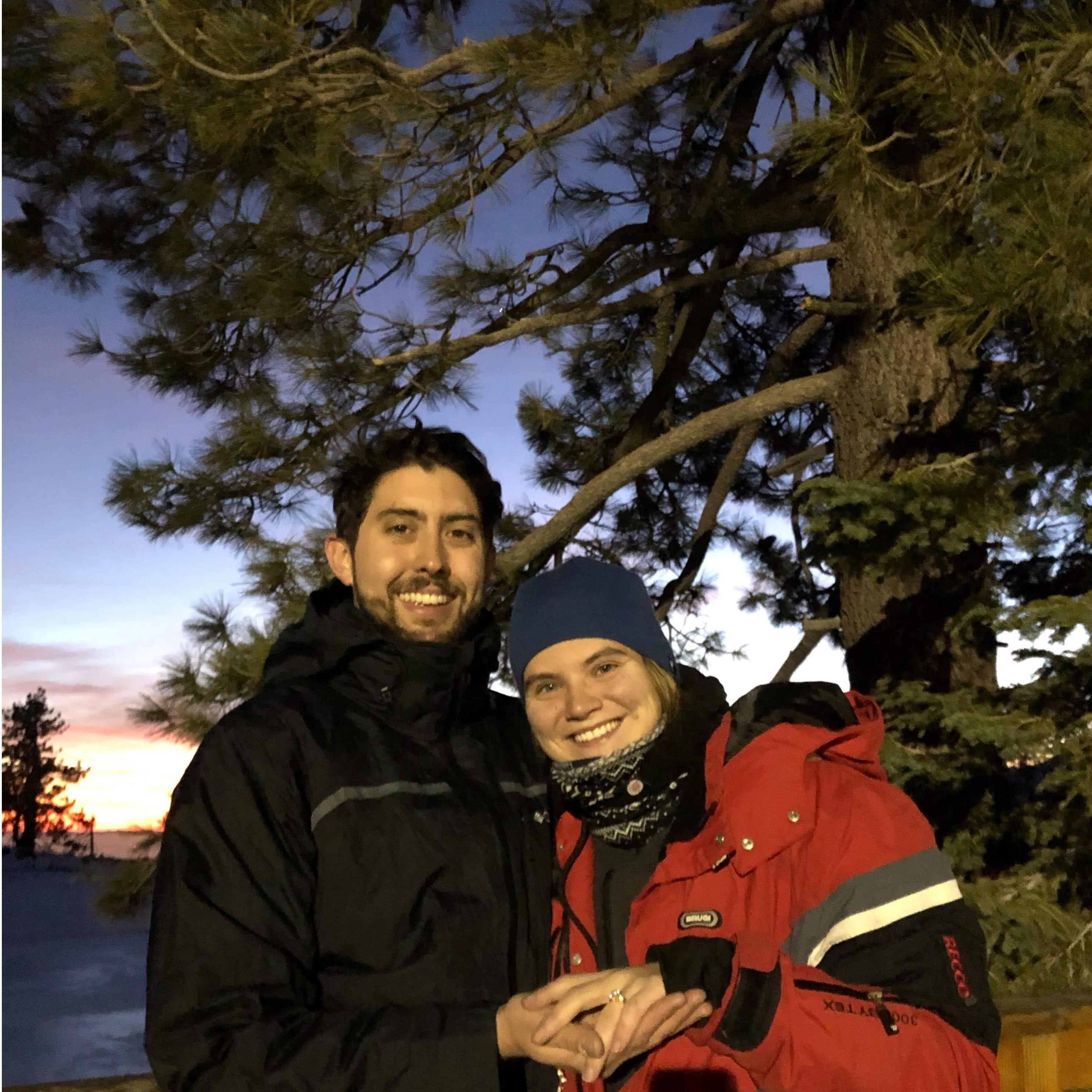 Matt proposed!  Finally! - We have made a tradition of skiing on New Year's day, but Matt had other plans :)
