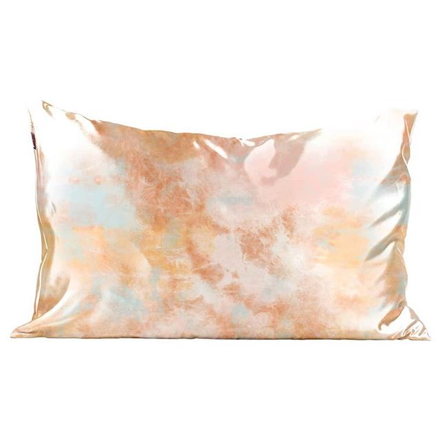 Kitsch 100% Satin Pillowcase with Zipper, Softer Than Silk, Vegan Silk Pillowcase Cover, Standard (Sunset Tie Dye)