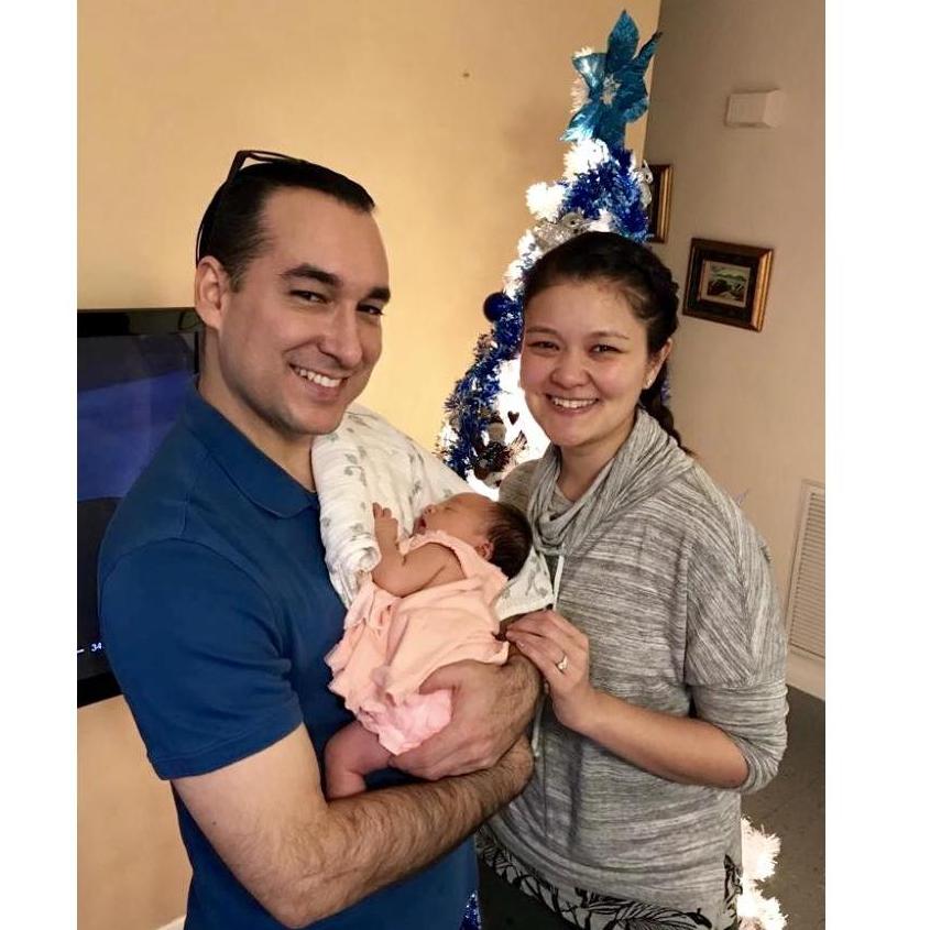 First time meeting baby Ayame in Naples, Florida.