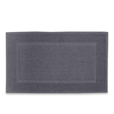 Jacquard Ring-Spun 20-Inch x 33-Inch Bath Rug in Charcoal
