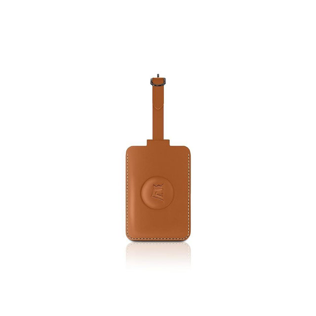 Kings Loot Trackable Bag Tag for Luggage | Compatible with AirTag & Tile Sticker | Handcrafted Italian Tuscan Leather | Slim Travel Accessory | Built to Last | Travel Essentials for Suitcases