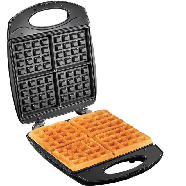 Complete Cuisine CC-WF4400-BK 4-Slice Electric Waffle Maker, Black