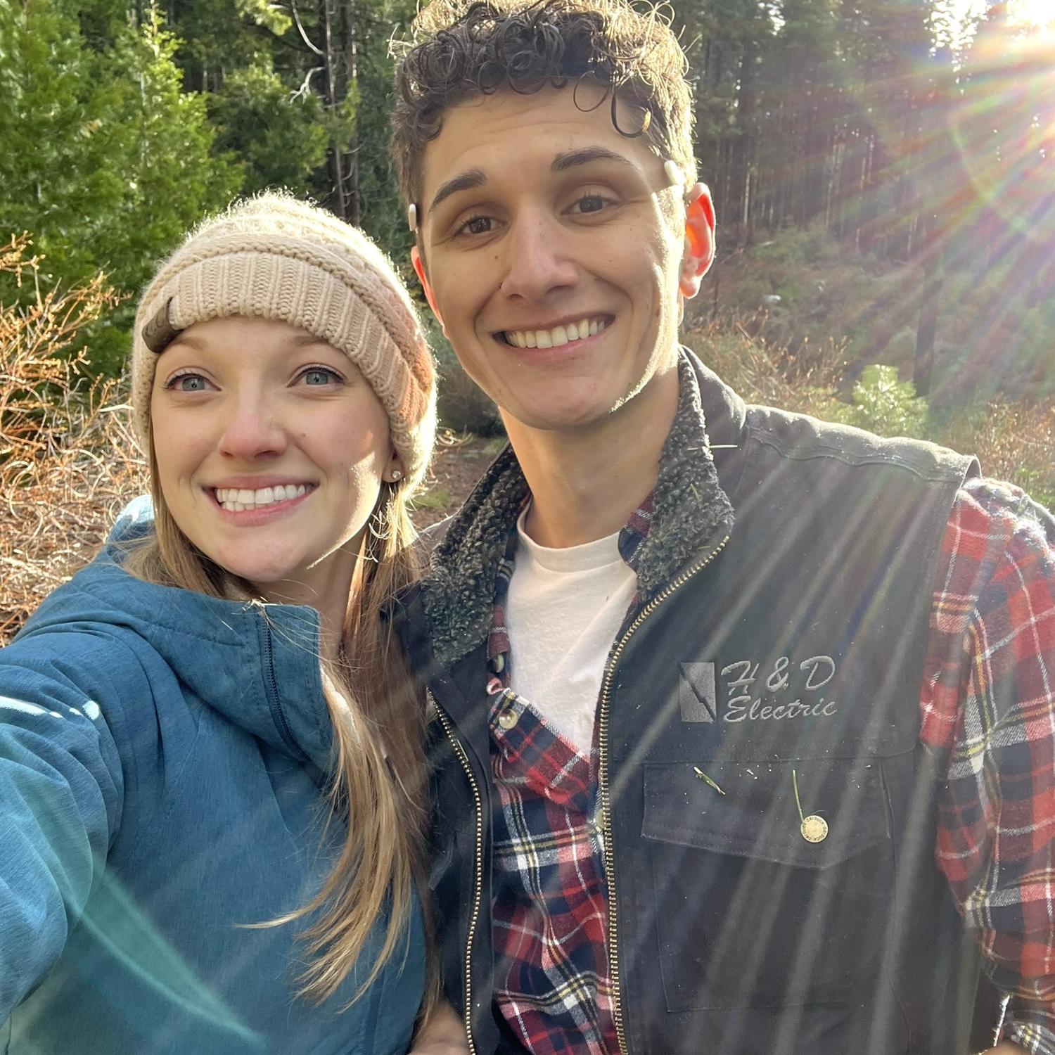 Taken after we found the perfect Christmas tree!