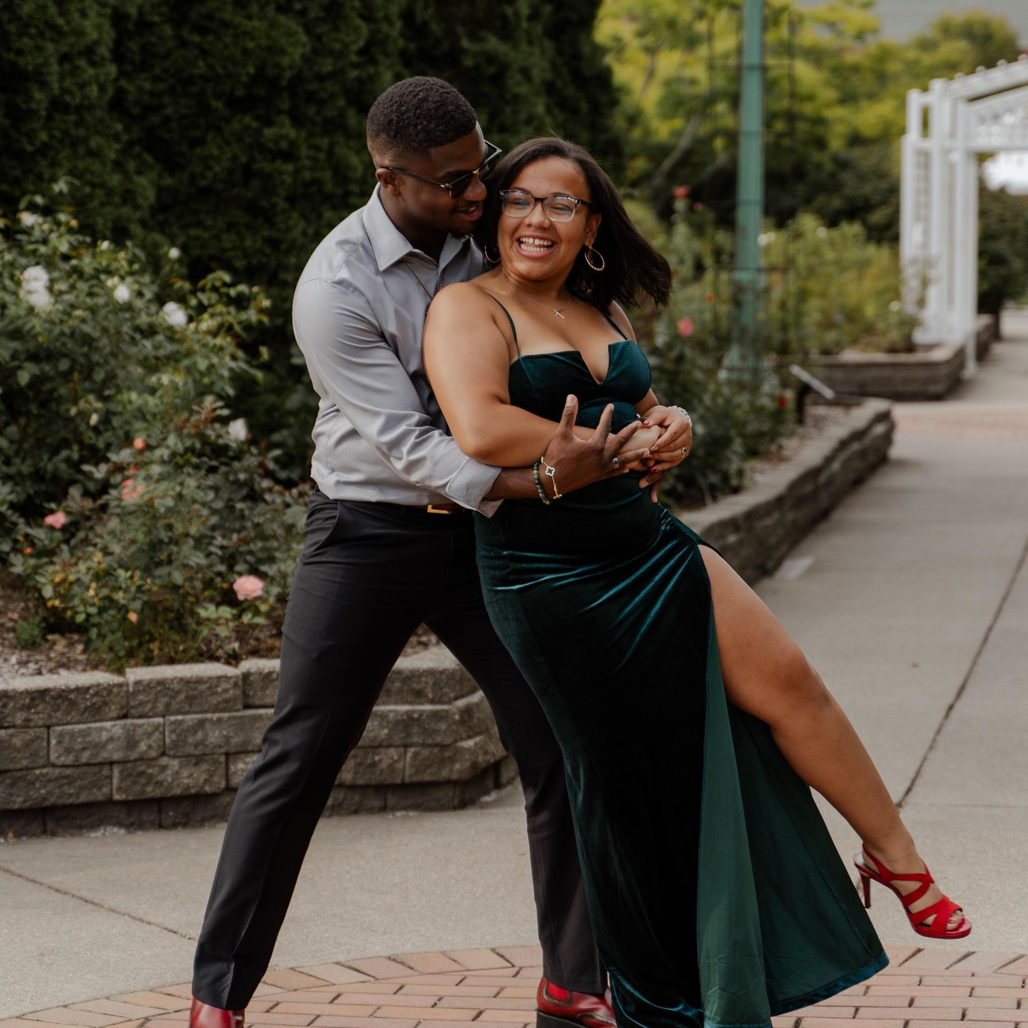 Khalil loves pulling Alexis into his arms and she loves falling into them.