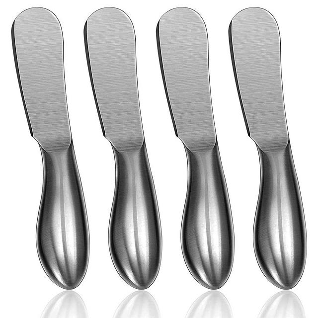 Butter Knife (4 PCS), Stainless Steel Cheese Spreader, Butter Spreader Knives Set, Used for Cheese, Cold Butter, Jam, Pastry and Other Kitchen Daily Spreader Knife