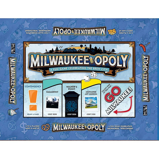 Late For The Sky: Milwaukee-Opoly - City Themed Family Board Game, Opoly-Style Game Night, Traditional Play Or 1 Hr Version, Ages 8+, 2-6 Players