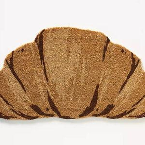 Croissant-Shaped Coir Printed Doormat