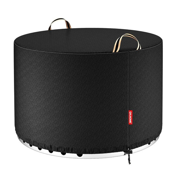 QH.HOME Fire Pit Cover Round for Solo Stove Yukon 27"-29", Waterproof Smokeless Fire Pit Cover, 600D Strong Tear Resistant, Fits for Gas/Table/Bowl Fire pits - 30" D X 18" H